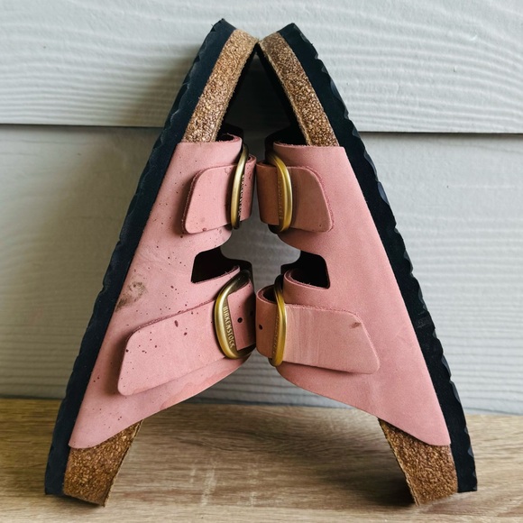 Birkenstock Women’s Leather Sliders Arizona Big Buckle Sandals - Picture 4 of 11